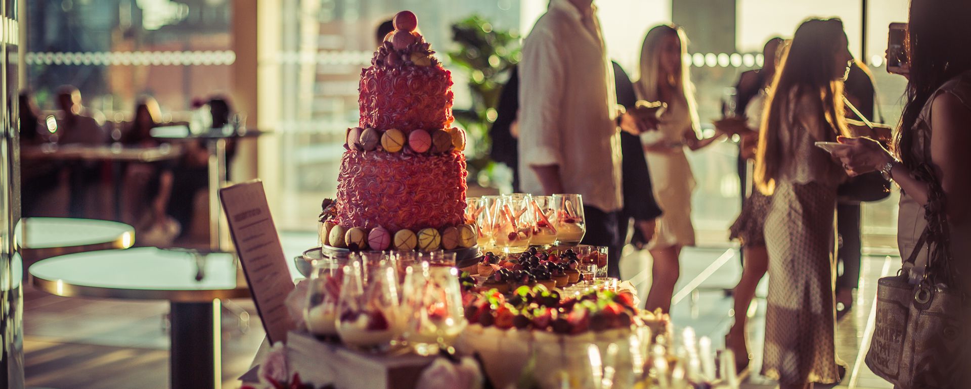 Large cake at an event