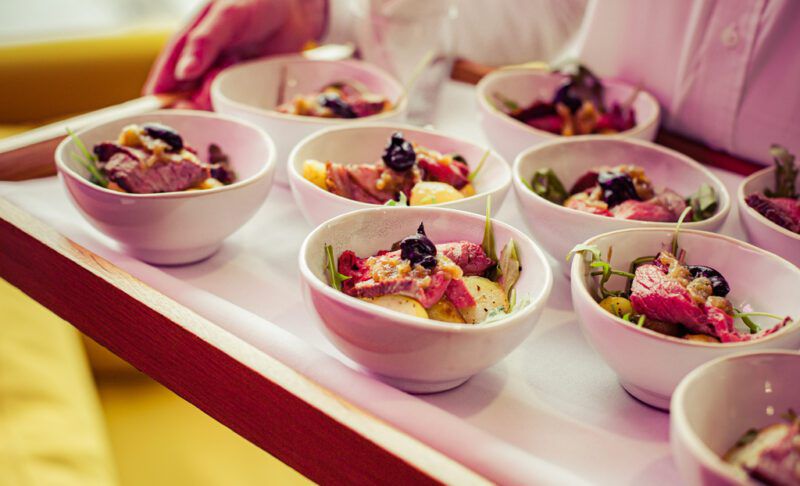 Tray of canapés