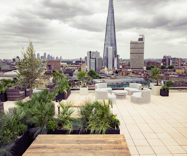 Roof garden with a view of the Shard